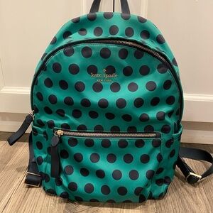 Kate Spade Teal and Black Polka Dot Design